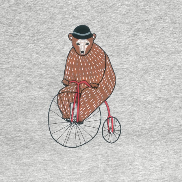 Bear On A Bicycle by DoodlesAndStuff